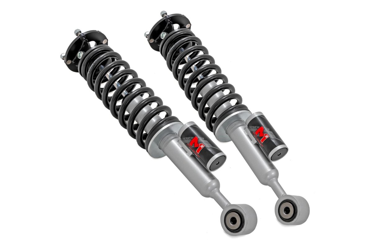Toyota Tacoma Coilover Suspension Kit - Front - Rough Country - Adjustable Height - Silver - '24-'26